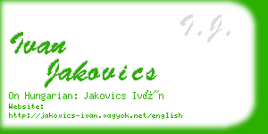 ivan jakovics business card